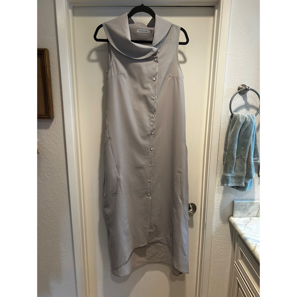Unique Midi Button Up Dress